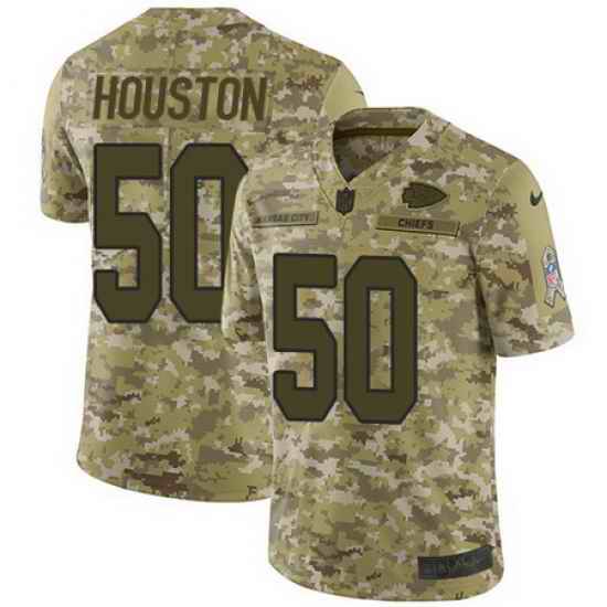 Nike Chiefs #50 Justin Houston Camo Mens Stitched NFL Limited 2018 Salute To Service Jersey